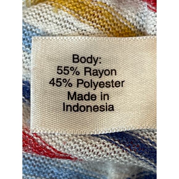 Lane Bryant Red Blue Yellow Stripe Sleeveless Tank Plus Size 22 / 24 - Picture 5 of 7